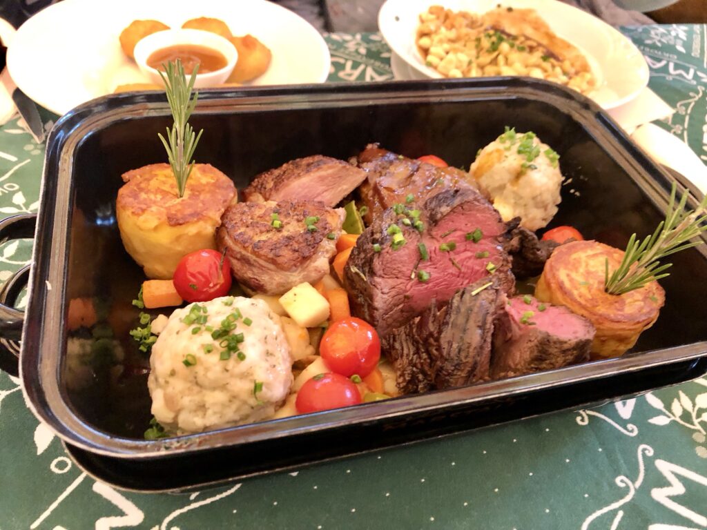 a variety of german fare at Oktoberfest 