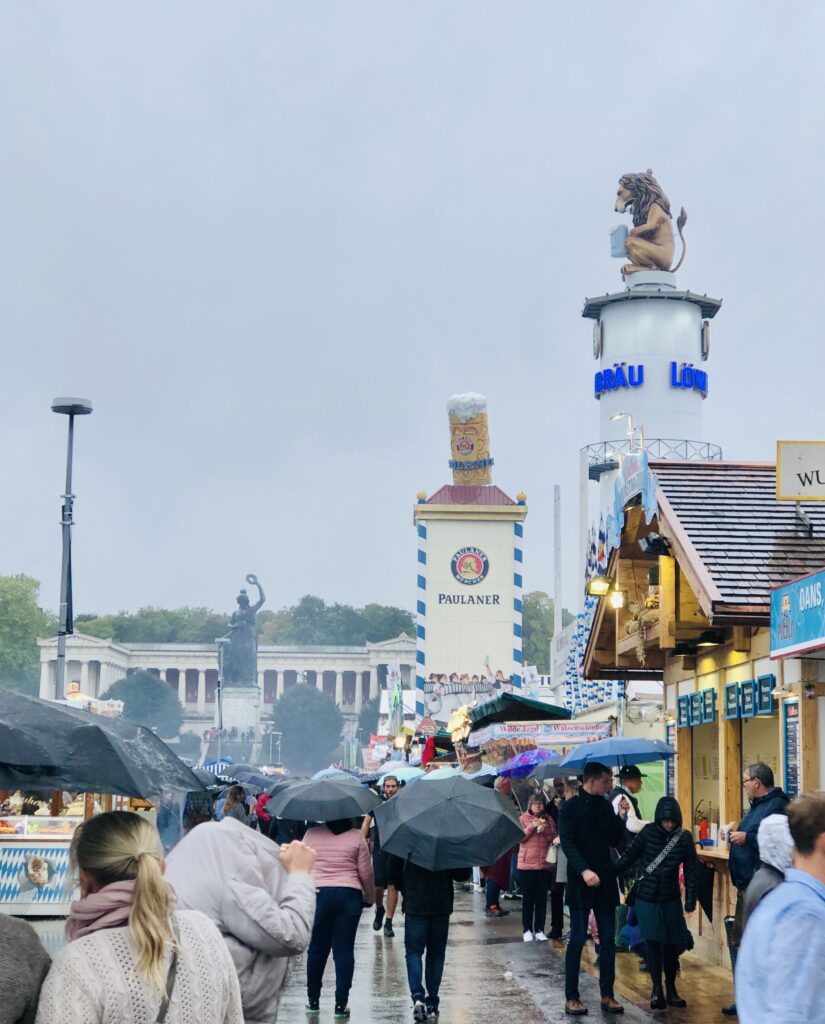 rainy day at oktoberfest