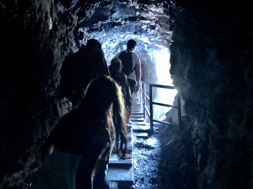 a dark cave along the Partnach Gorge hike