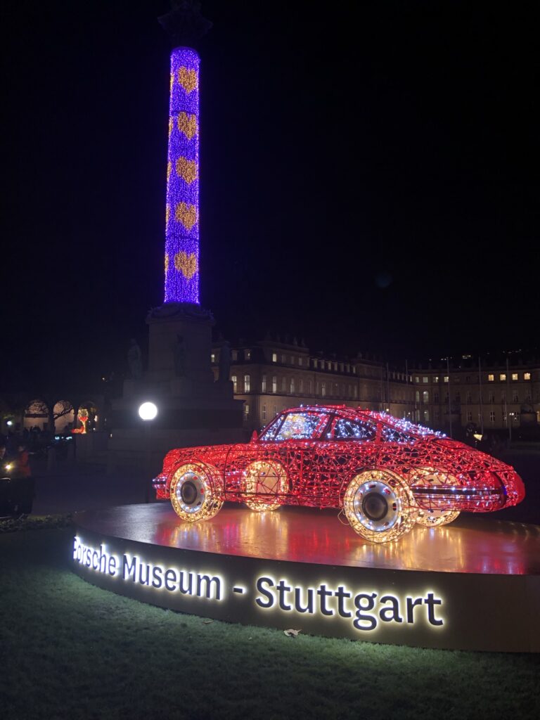 A Christmas light display at Schloßplatz in Stuttgart Germany