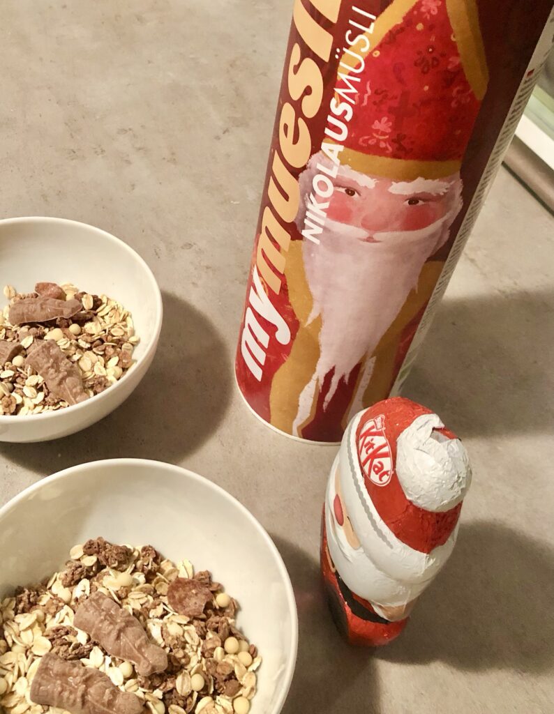St. Nikolaus Muesli cereal for St. Nicholas Day as celebrated in Germany 